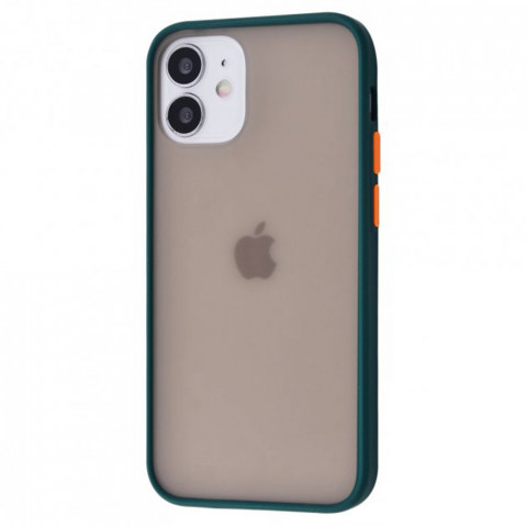 Чохол Shadow Matte на iPhone 12 mini Forest green/Orange
